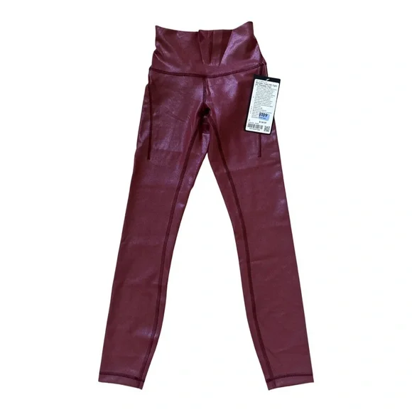 Lululemon Wunder Train High-Rise Tight with Pockets 25” Foil Leggings- Rare Find - Picture 6 of 13